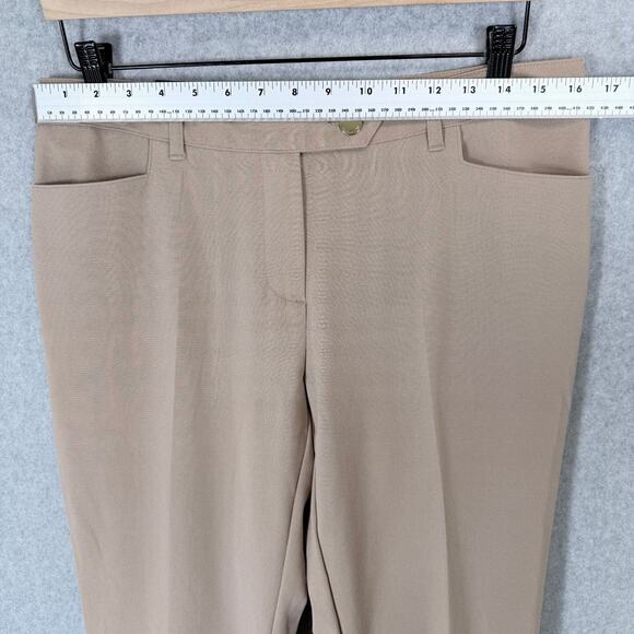 Jones New York Women's Dress Pants Tan Stucco Size 4 Ankle Stretch Flat Front - Picture 3 of 14